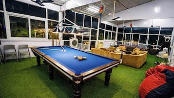 Family Villa, Balcony, Pool View | Games room