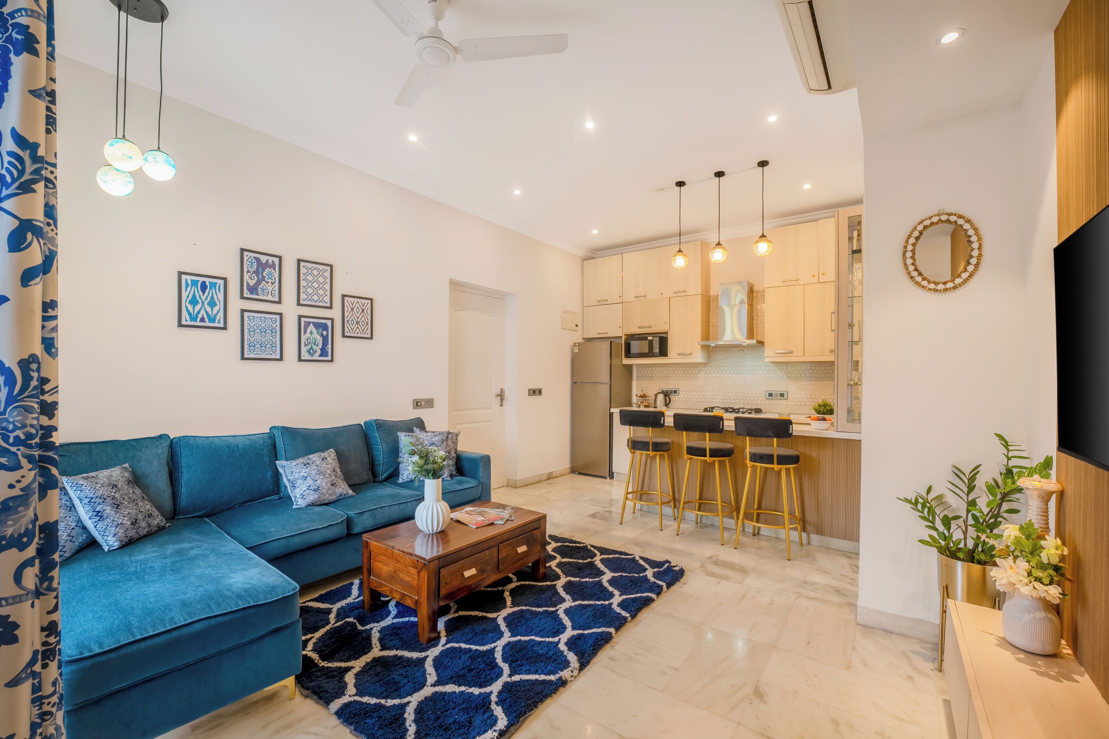 Leilighet, 2 soverom, tekjøkken | Oppholdsområde