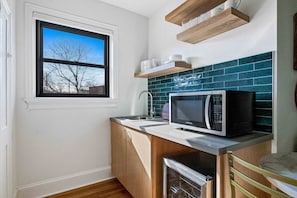 Microwave, coffee/tea maker