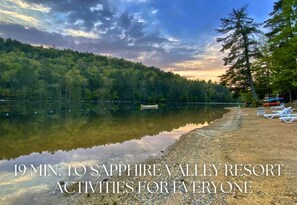 Beach - Riverfront Cabin | Sauna • Hot Tub • Private Trail (Cashiers)