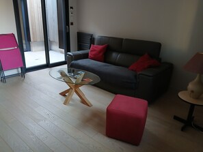 Living area - In the heart of Ploumanac'h, renovated fisherman's house (Perros-Guirec)
