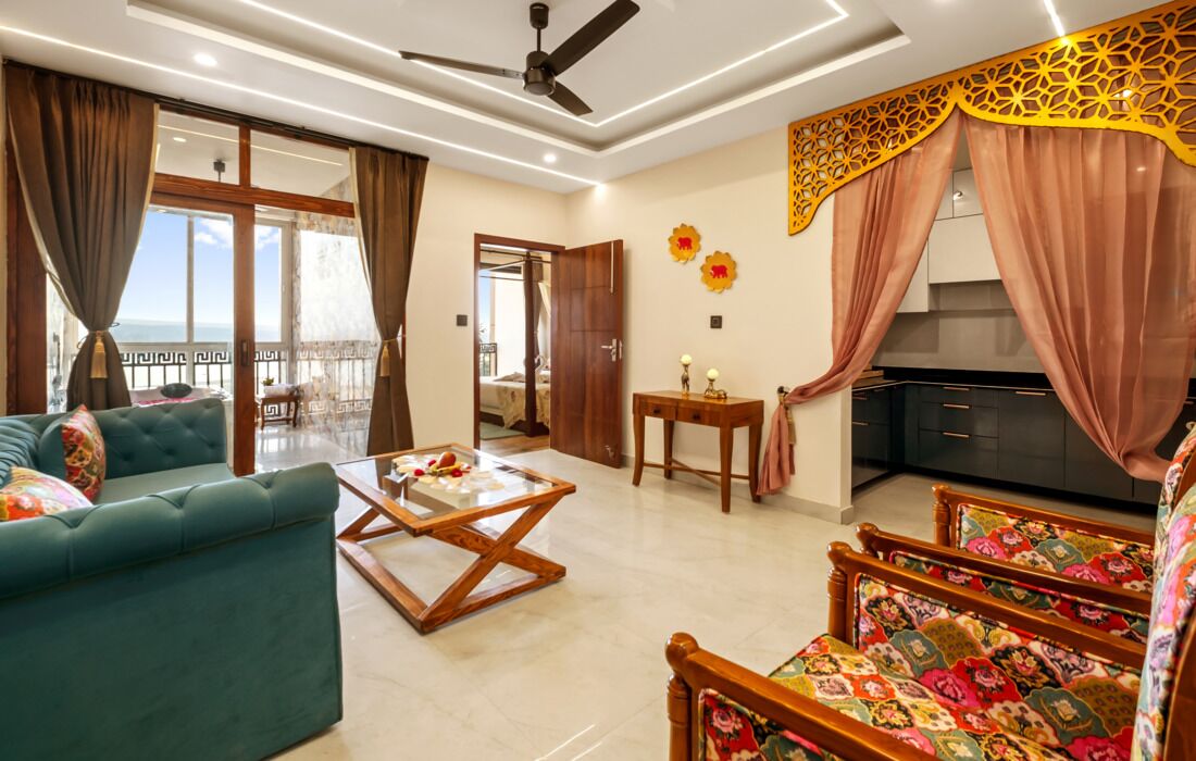 อพาร์ทเมนท์, วิวแม่น้ำ | บริเวณนั่งเล่น