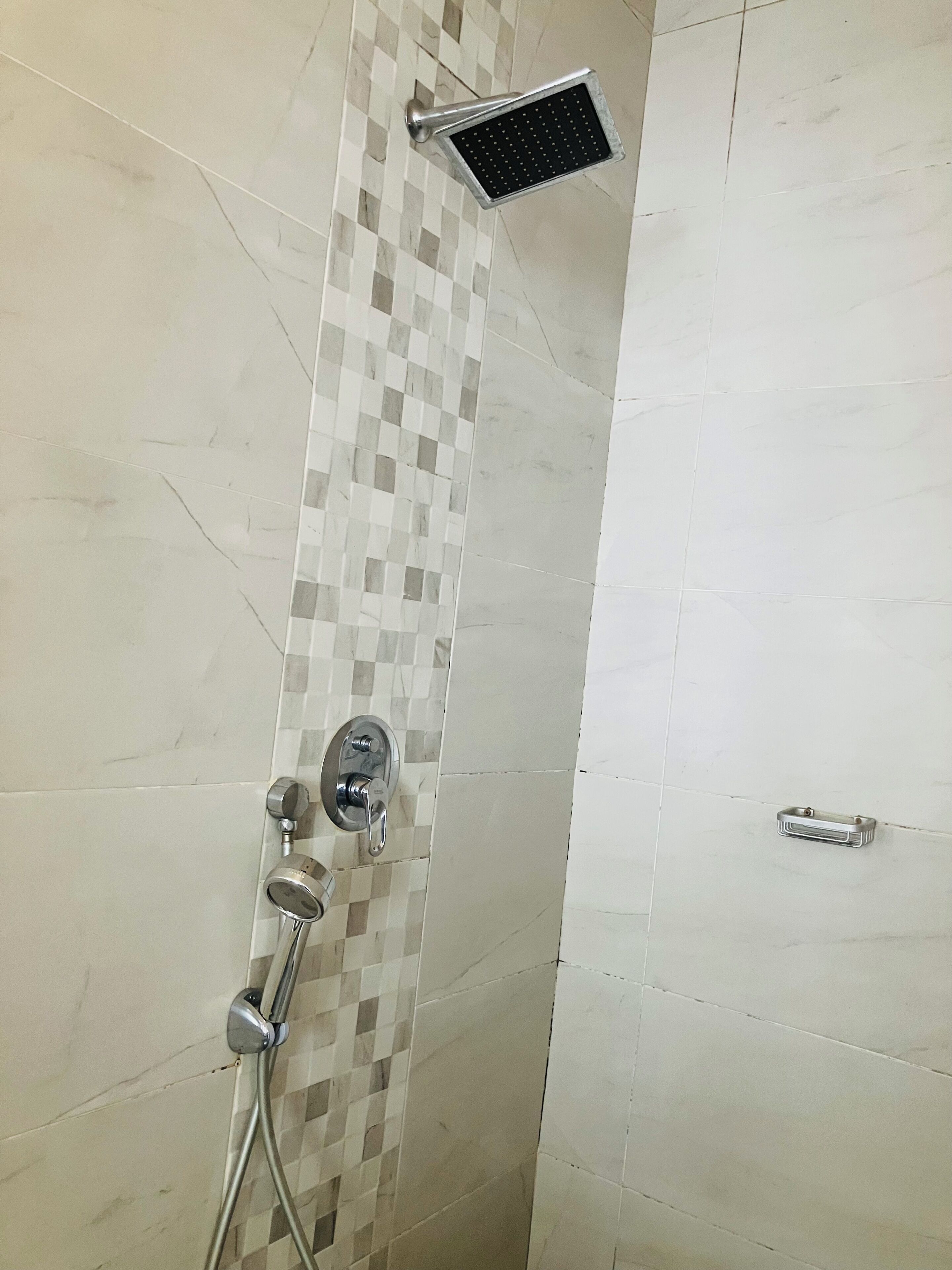 Ducha, jabón, shampoo, papel higiénico