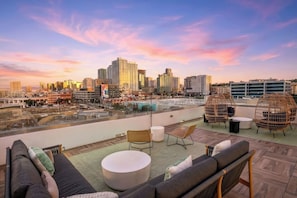Terrace/patio - Modern Downtown Retreat | Balcony + Rooftop Views (San Diego)