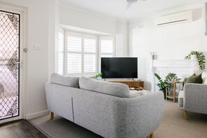 Living area - Stylish 2BR Unit Near Glenelg South Beach & Cafés (Glenelg South)