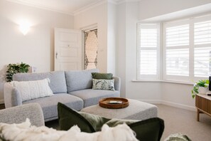 Living area - Stylish 2BR Unit Near Glenelg South Beach & Cafés (Glenelg South)