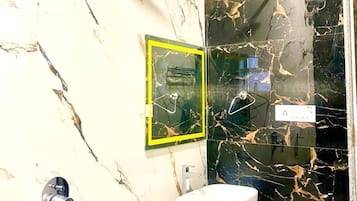 Villa | Bathroom | Shower, free toiletries, towels, soap