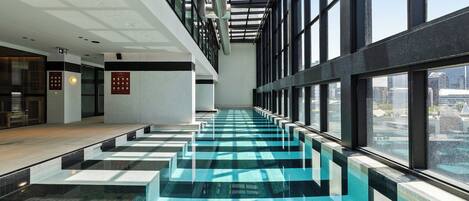 Indoor pool, a heated pool