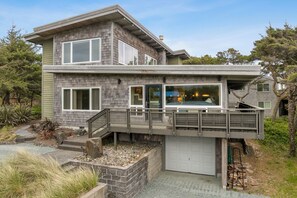 Exterior - Luxury coastal home with ocean views, deck, and artful interiors. Mid-term rental, 30+ nights. (Manzanita)