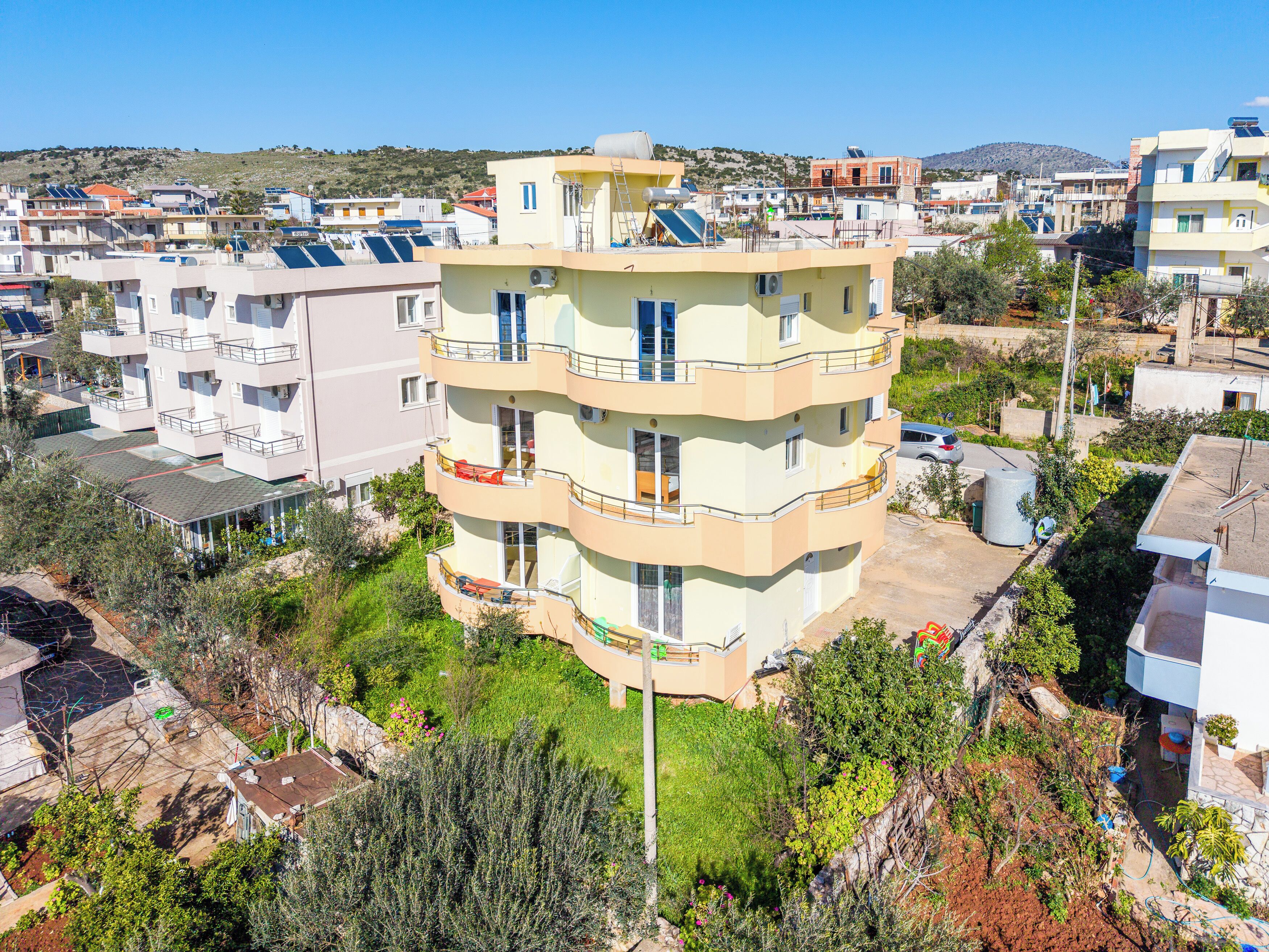 숙박 시설에서 보는 주변 전망