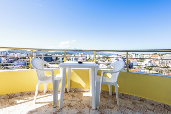 Blick vom Balkon