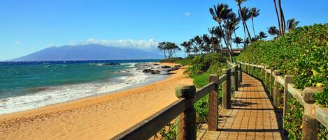 Playa en los alrededores, camastros y toallas de playa