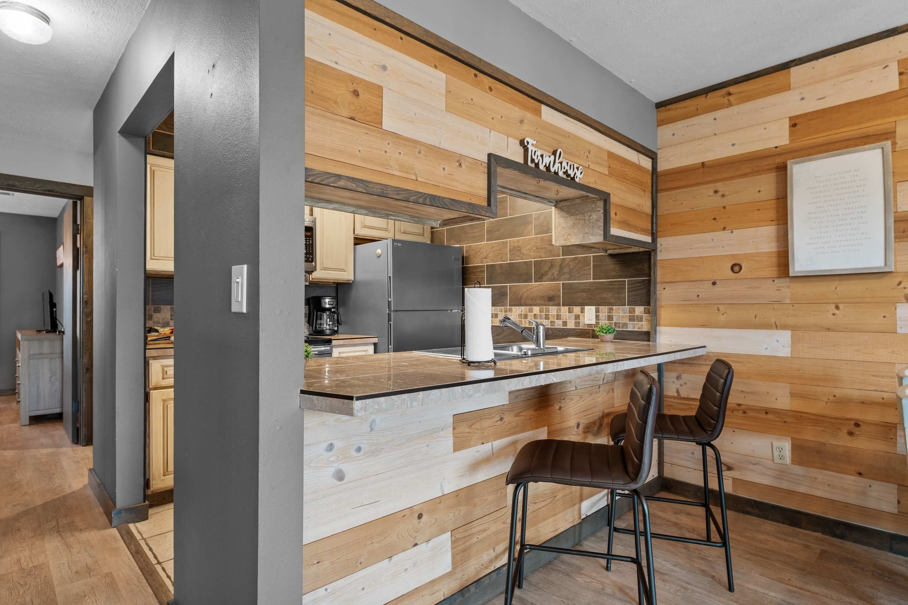 Apartment, 1 King-Bett und Schlafsofa, Balkon, Blick auf den Golfplatz (Hole-in-One Hideaway) | Eigene Küche