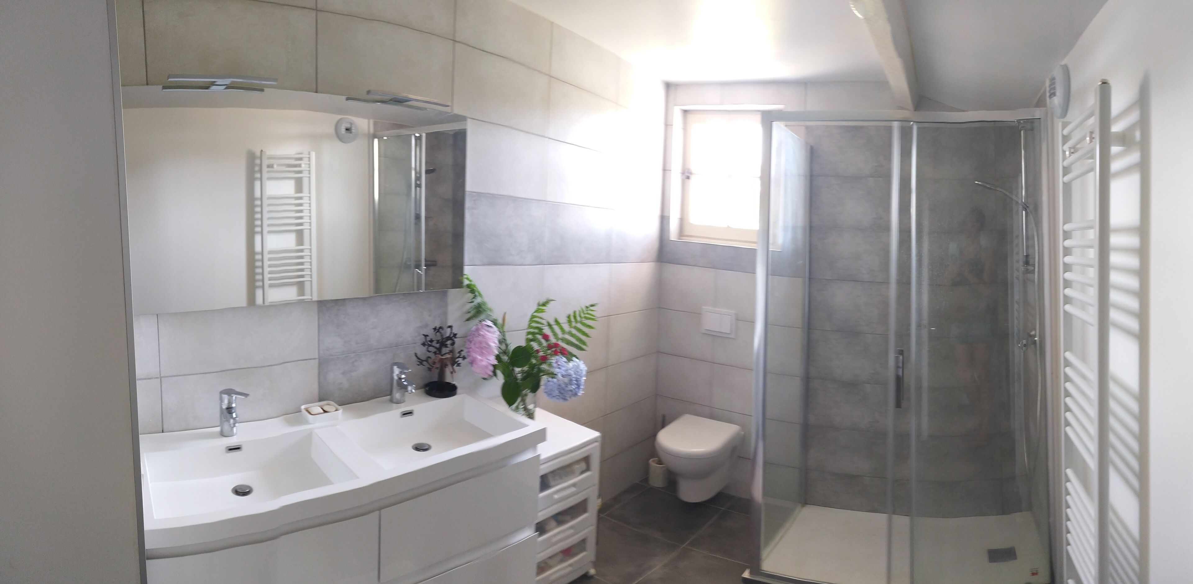 Haartrockner, Handtücher, Seife, Toilettenpapier