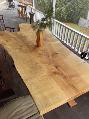 Outdoor dining. Peaceful 2-bedroom apartment In updated farmhouse!