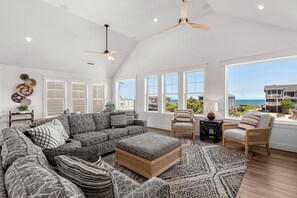 Smart TV, fireplace - The Club House: Private Pool | Hot Tub | Indoor Golf | Theater | Ocean Views | S (Corolla)