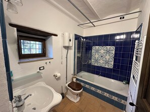 Séchoir à cheveux, serviettes fournies, savon, shampooing