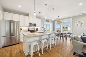 Fridge, microwave, oven, stovetop - Gulf Front! Private Pool! Dog Friendly! Steps to Beach! (Port St. Joe)