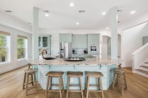 Fridge, microwave, oven, stovetop - Pet-Friendly Beach Home with Private Pool, Lake Views, and Walk to Beach (Santa Rosa Beach)