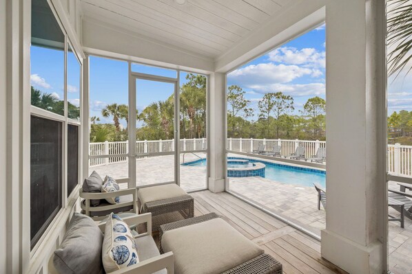 Pool - Pet-Friendly Beach Home with Private Pool, Lake Views, and Walk to Beach (Santa Rosa Beach)