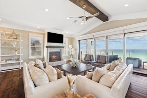 TV - Gulf Front Home with Private Pool, Peloton, and Low-Speed Vehicle (Santa Rosa Beach)