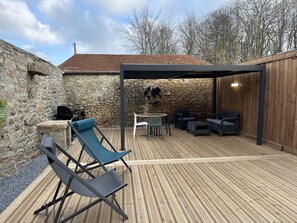 Outdoor dining - House with private parking - 3 guests (Vicq-sur-Mer)