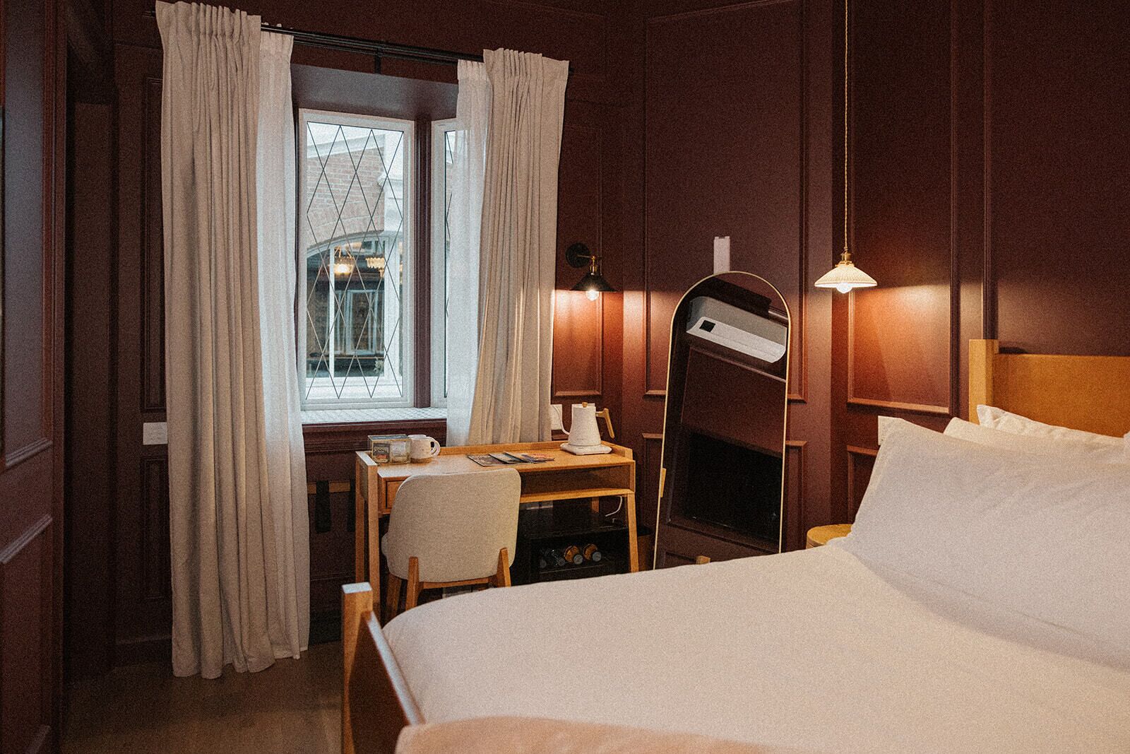 Einzelzimmer, Blick auf den Innenhof