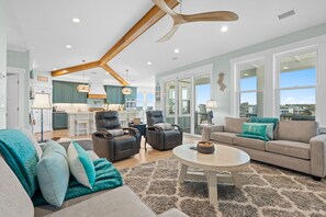 TV, fireplace, offices - Into The Mistic, Ocean Isle Beach (Ocean Isle Beach)