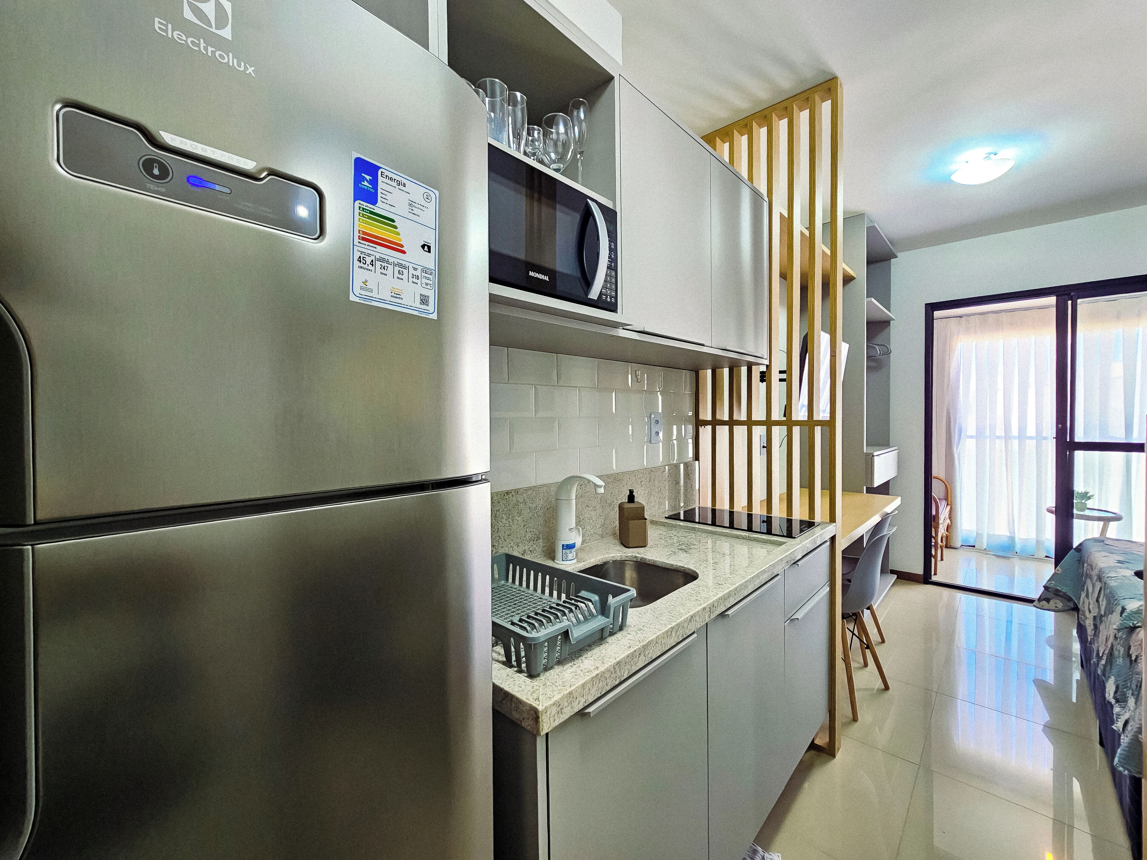 Superior Studio, Balcony, Sea View | Private kitchen