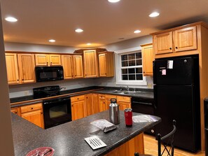 Microwave, oven, stovetop, dishwasher