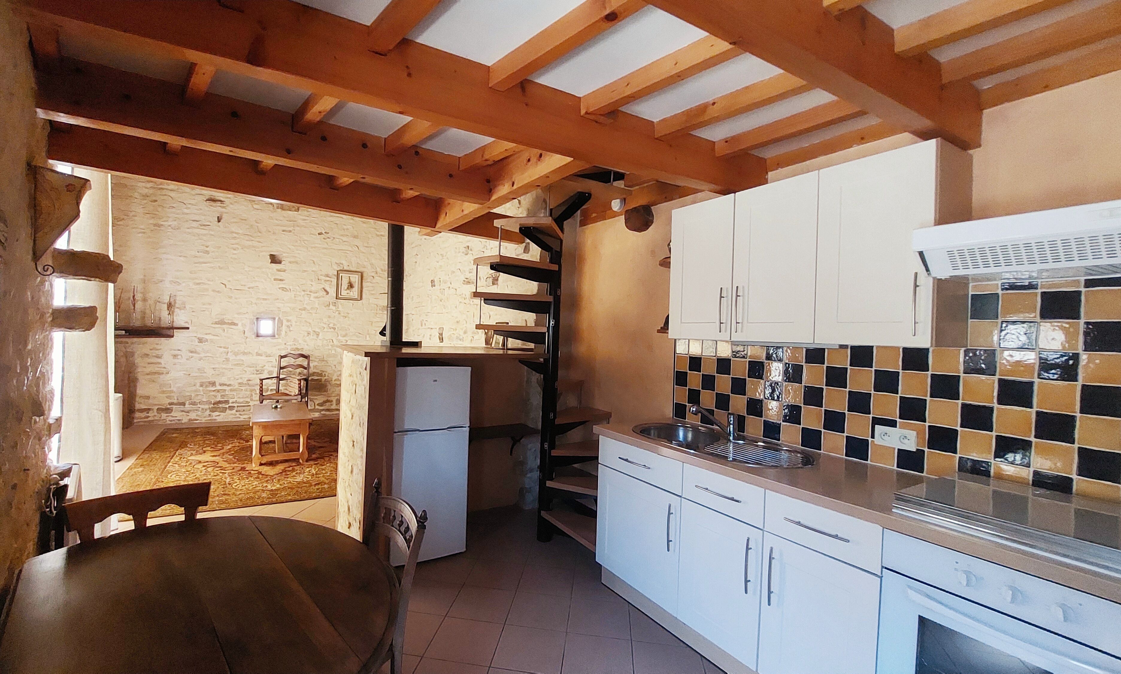 Fridge, oven, coffee/tea maker, toaster
