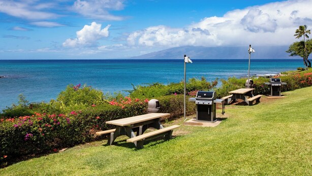 Outdoor dining - Napili Point | Oceanfront 4 BR, Sleeps 16 | Car Incl. w/ 6+ Nights | NAP ML-3930 by KBM (Lahaina)