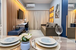 Deluxe Apartment | Living area - Flat na melhor localização de Boa Viagem (Recife)