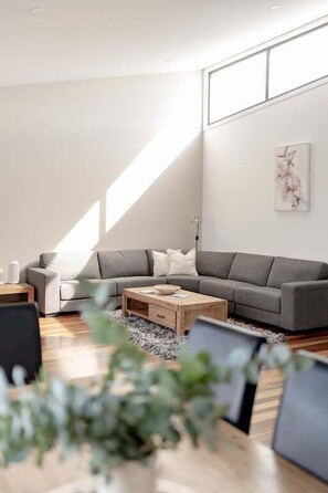 Living area - Karkalla Beach House - Linen Inc, Pet Friendly (Bass Coast)