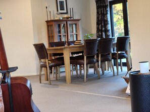 Dining - Exquisite country retreat, views to expansive lawn and trees (Aokautere)