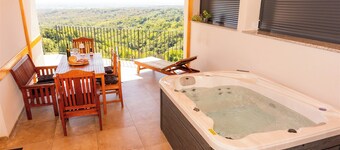 Villa in nature with jacuzzi, sauna, pool, barbecue, and entertainment amenities