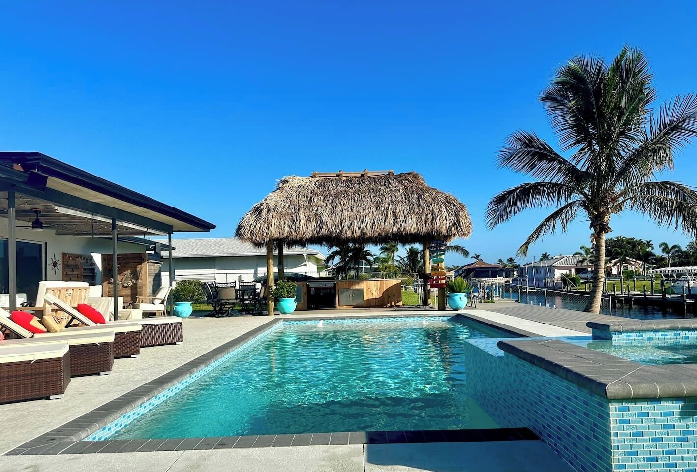 A heated pool