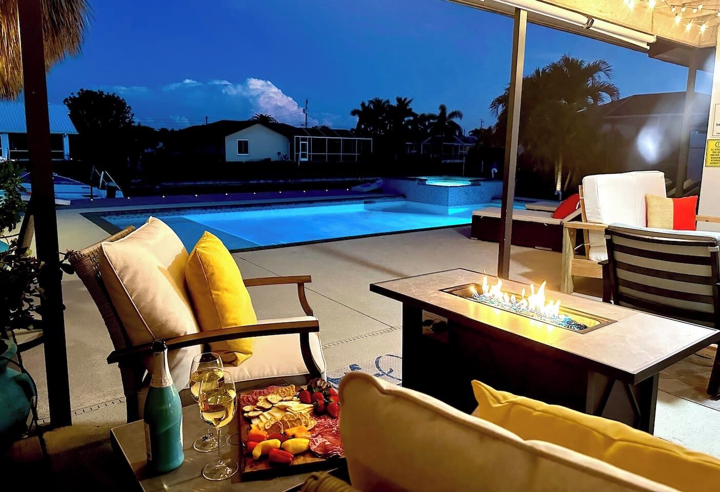 A heated pool