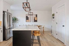 Dining - Haven House | King Bed & Backyard + Pool (Richardson)