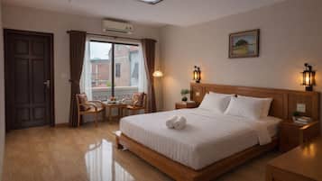 Deluxe-dobbeltværelse - privat badeværelse - udsigt til have