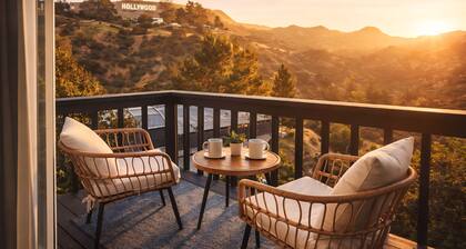 Balcony Views of the Hollywood Sign; 4BR/4BA Hillside Retreat w/ Game Room & Gym
