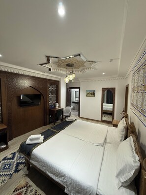 Superior Suite, City View | In-room safe, desk, laptop workspace, blackout drapes - Mehrob Hotel (Bukhara)