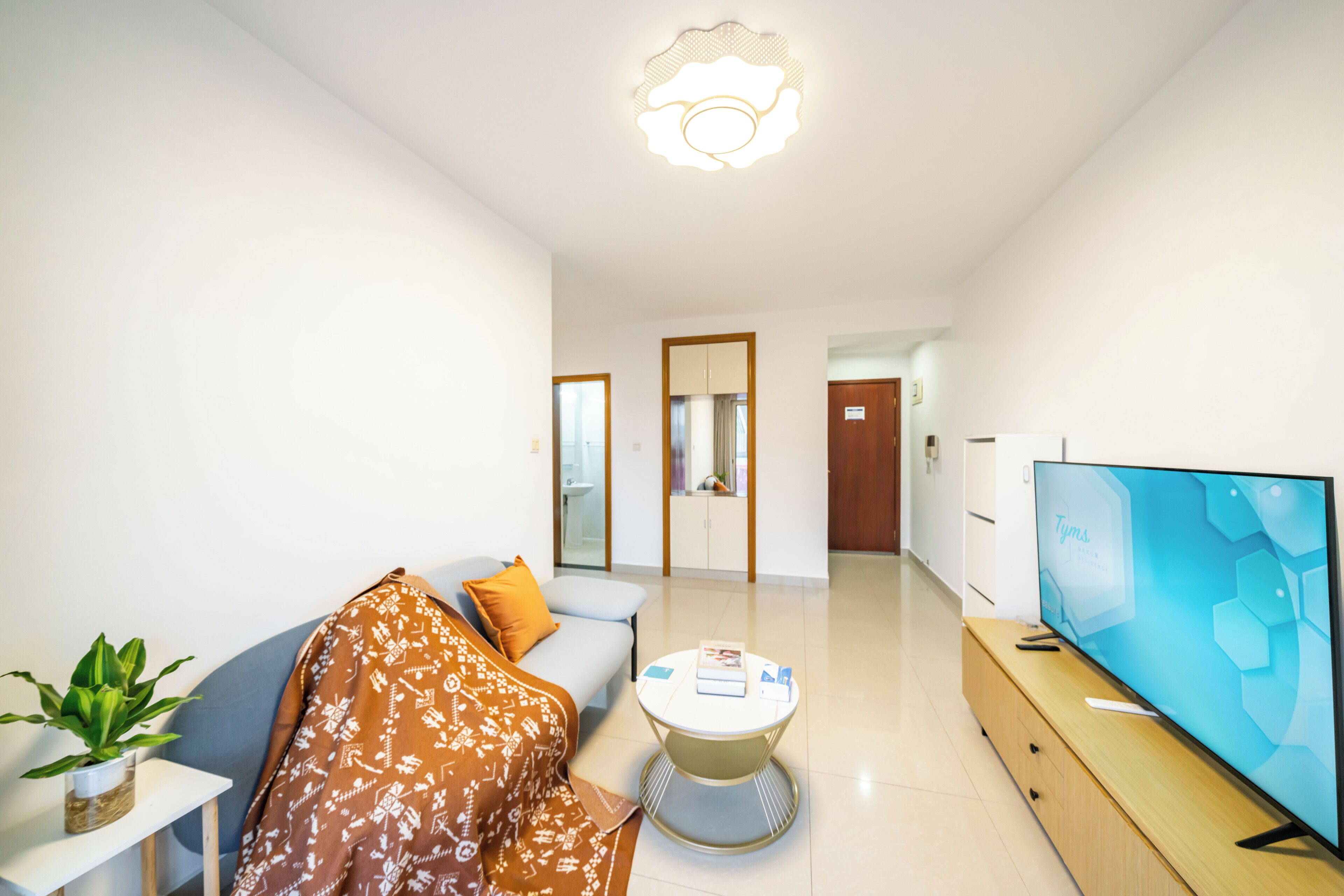 Familie suite, 1 queensize bed, niet-roken, uitzicht op stad | Woonruimte