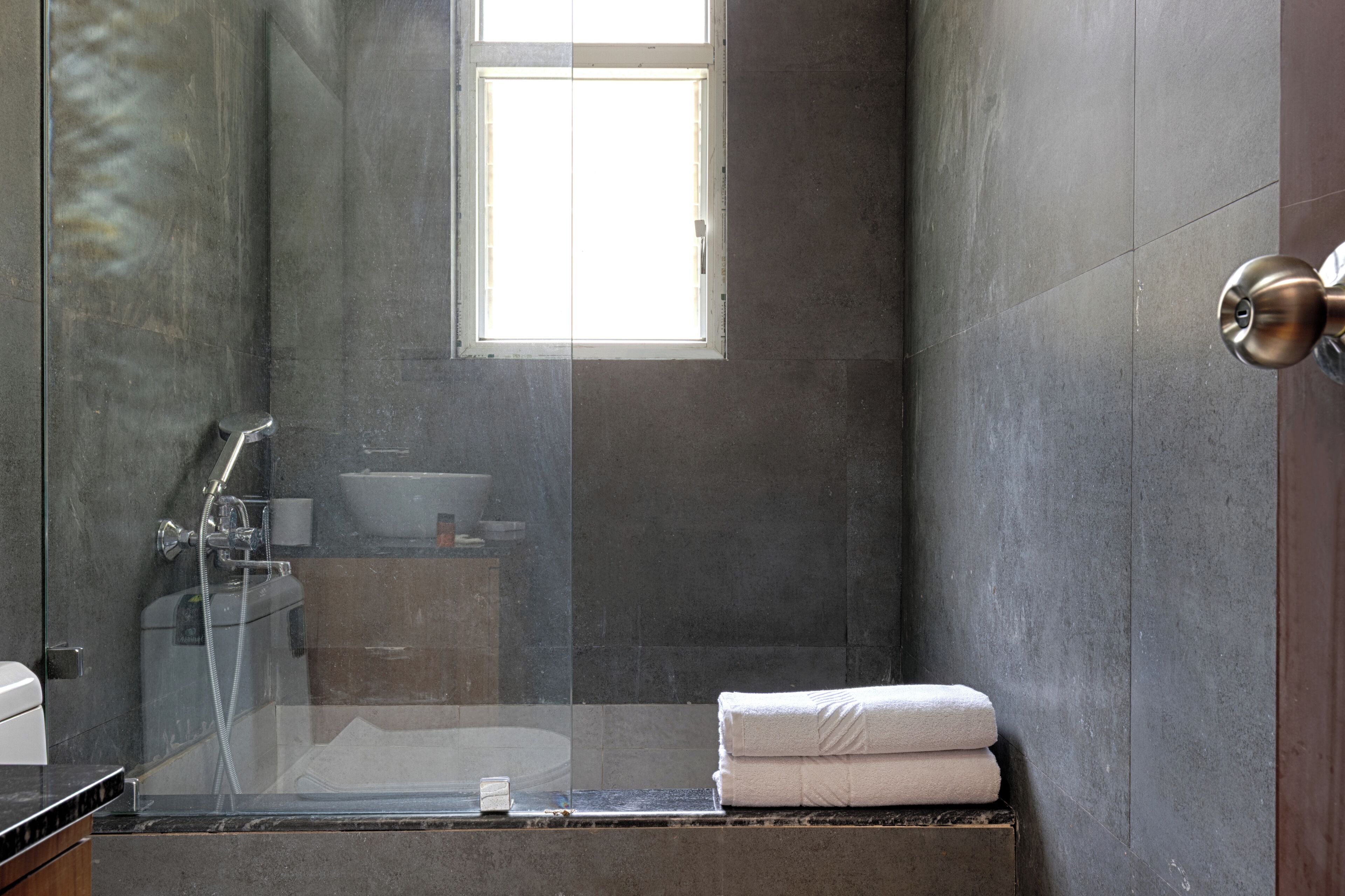 Deluxe-Doppelzimmer, 1 Queen-Bett, Balkon, Gartenblick | Badezimmer