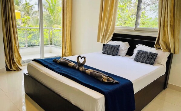 Superior Double Room, Air conditioning | View from room - Hotel Beach Queen Calangute Goa (Calangute)