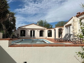Outdoor pool, a heated pool