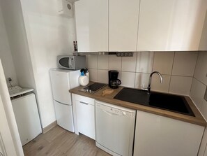 Private kitchen - Beachfront studio, AC - 2 guests (Argelès-sur-Mer)