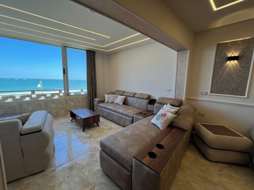 Beautiful direct sea view 3-bedroom renovated Chalet Maamoura beach Alexandria