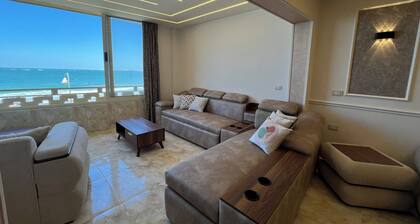 Beautiful direct sea view 3-bedroom renovated Chalet Maamoura beach Alexandria