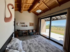 Chambre Double Panoramique, vue piscine